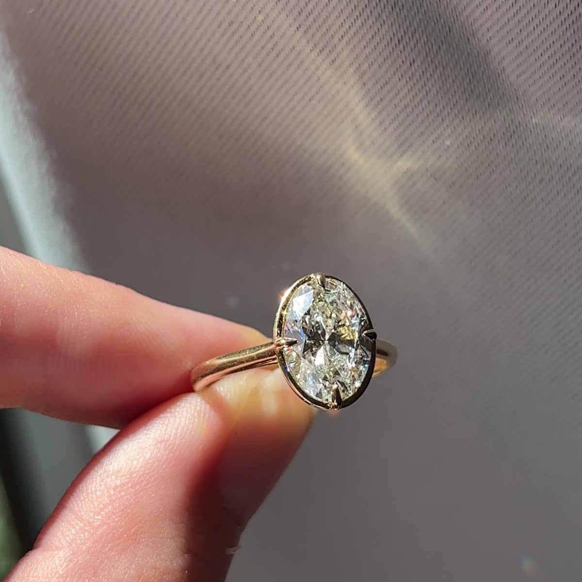 Proposal Ready ~ Paloma 2.53ct Lab Grown Oval Engagement Ring