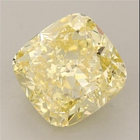 CUSHION 2.51ct FANCY VIVID YELLOW VS2 VERY GOOD 4000851D5
