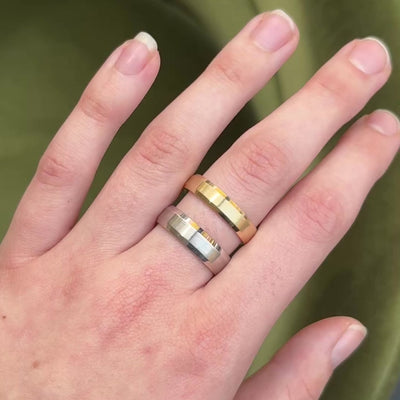 Theo 6mm ~ Beveled Edge Wedding Ring