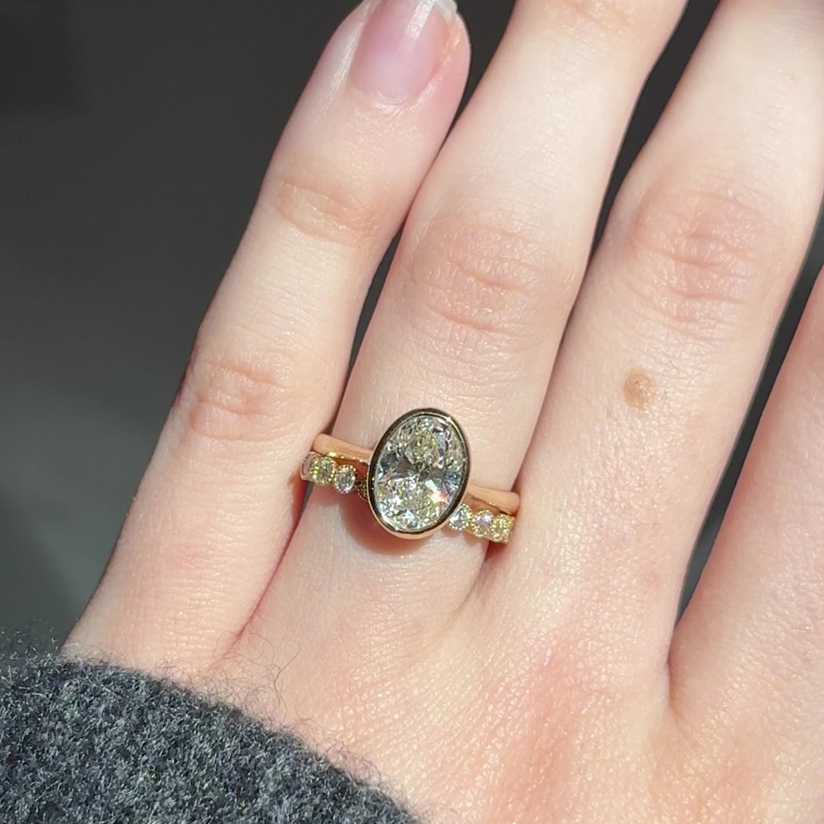 Proposal Ready ~ Betsy 2.05ct Lab Grown Oval Diamond Engagement Ring