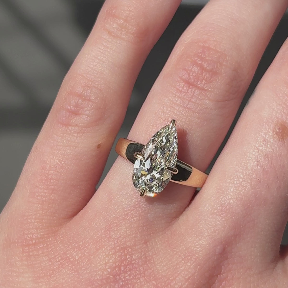 Billie ~ Pear Cut Engagement Ring