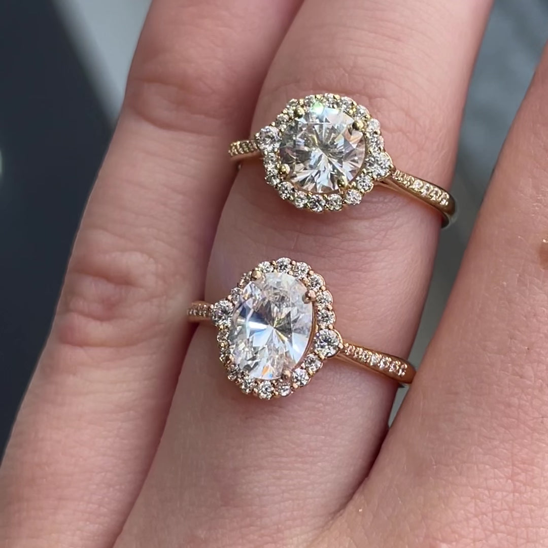 Calla ~ Brilliant Cut Halo Ring