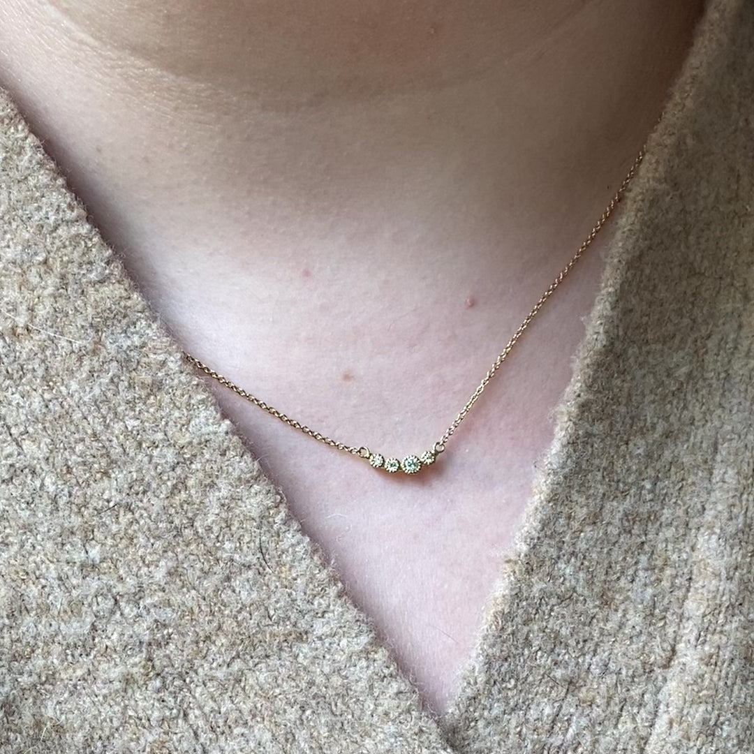 Caterpillar Diamond Necklace
