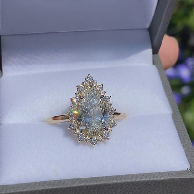 Custom Pear Cut Halo