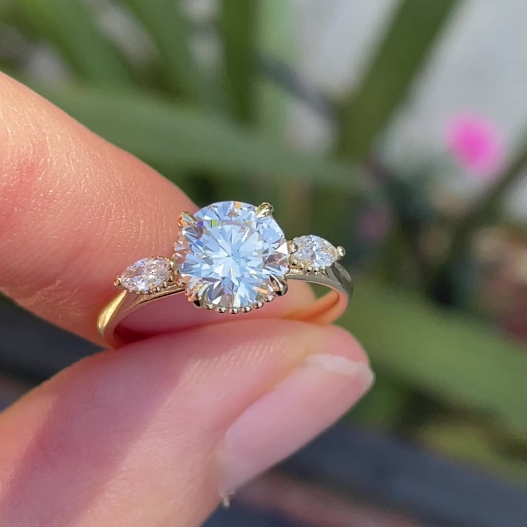 Madison ~ Marquise Three Stone Ring