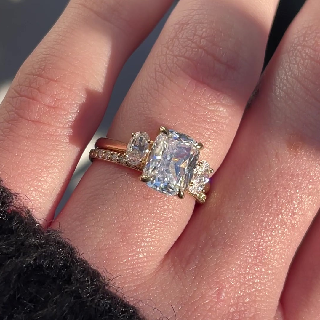 Sophie ~ Oval Three Stone Ring