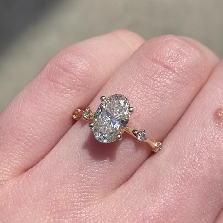 Catalina ~  Side Stone Diamond Ring