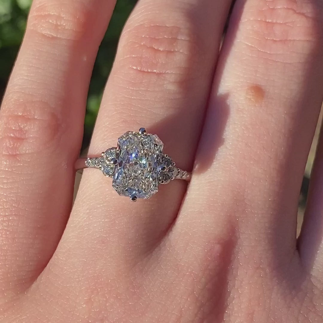 Phillipa ~ Emerald/Radiant Cut Ring
