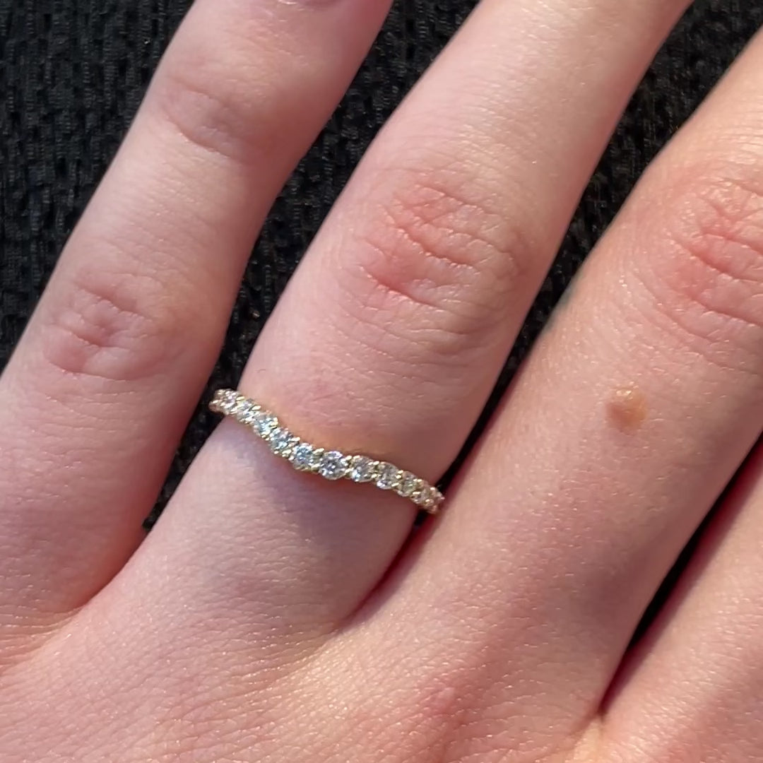Brooke ~ Curved Diamond Ring