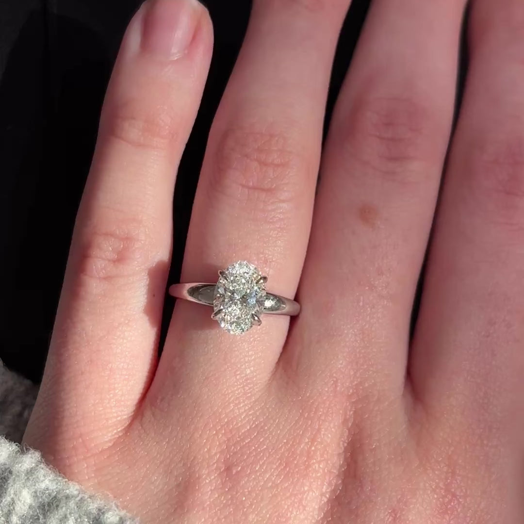 Proposal Ready ~ Carla 2.00ct Lab Grown Oval Cut Engagement Ring