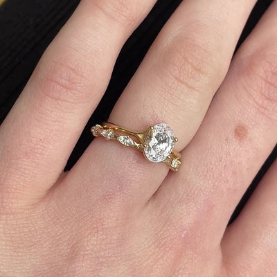 Coral ~ Diamond Ring