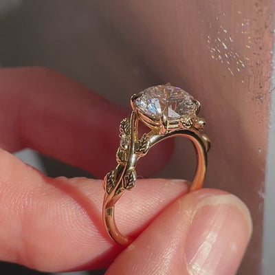 Custom Vine and Leaf Ring