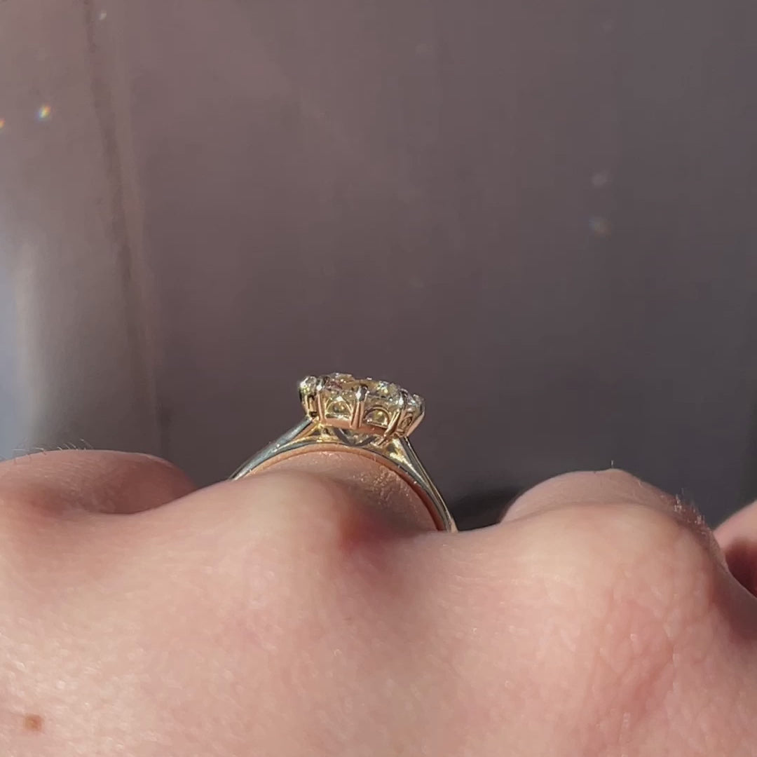 Proposal Ready ~ Annabelle 2.10ct Lab Grown Round Brilliant Cut Engagement Ring