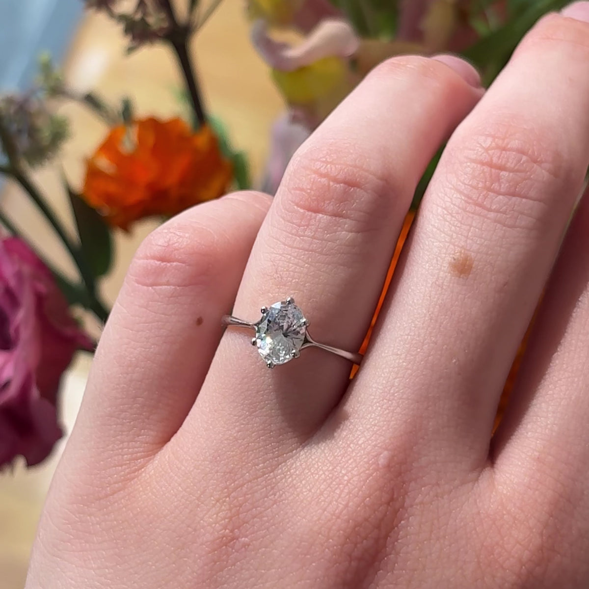 Clementine 6 ~ Oval Cut Six-Prong Ring
