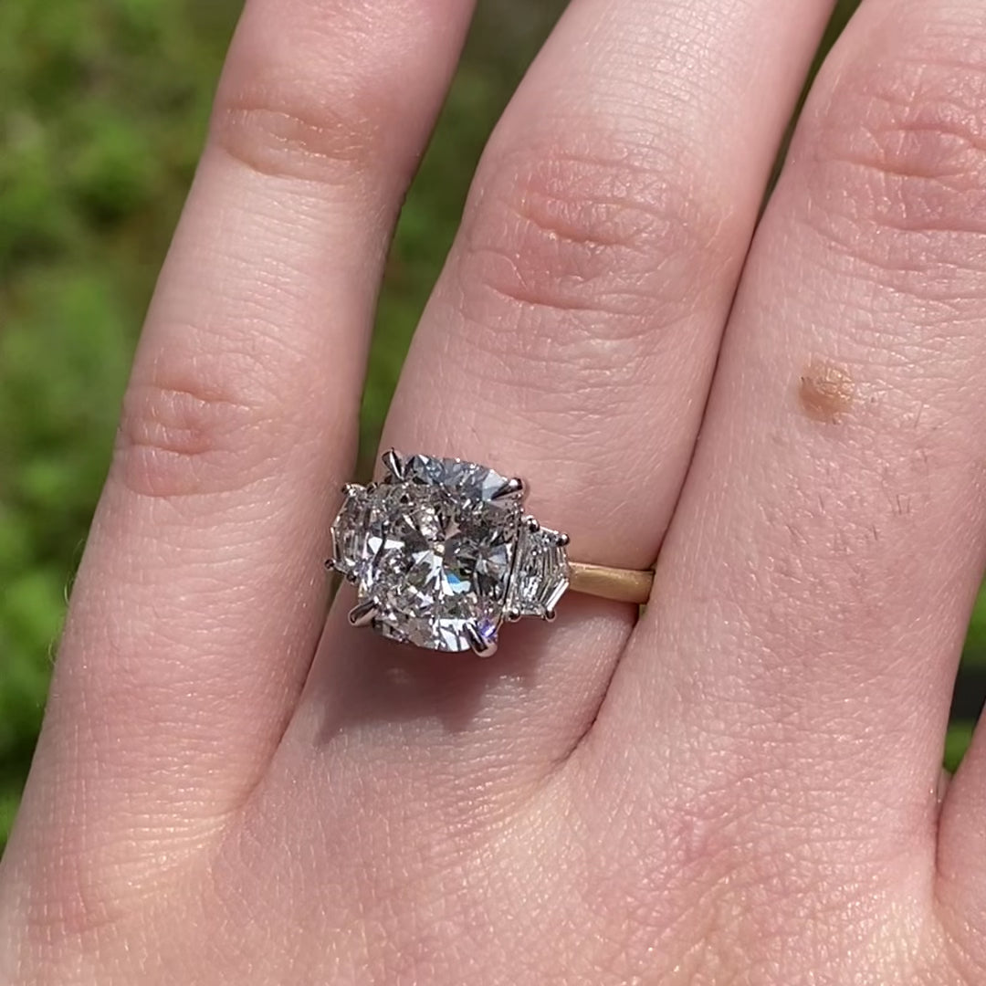 Kitty ~ Cadillac Three Stone Ring