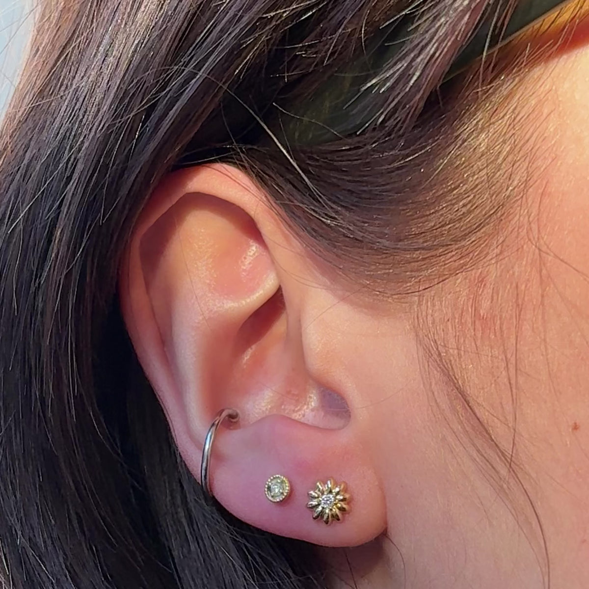 Daisy Diamond Earrings ~ Ready to Ship