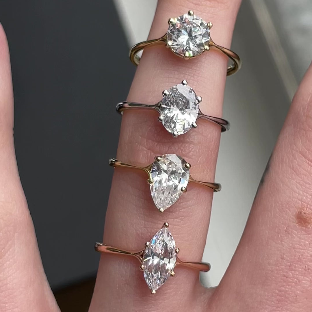 Clementine 6 ~ Oval Cut Six-Prong Ring