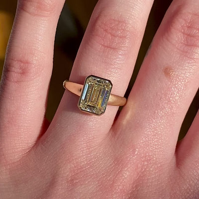 Piper ~ Bezel Set Pear Cut Ring