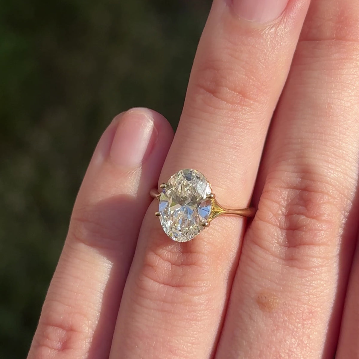 Proposal Ready ~ Clementine Hidden Halo 2.71ct Lab Grown Oval Cut Engagement Ring