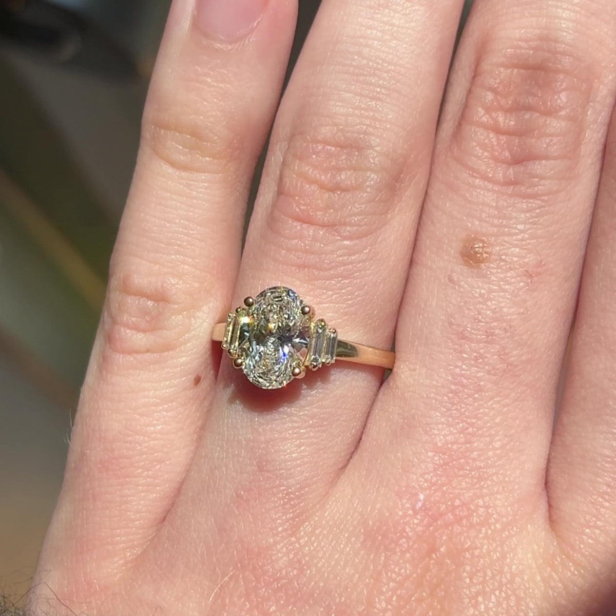 Proposal Ready ~ Kinsley 2.17ct Lab Grown Oval Cut Engagement Ring