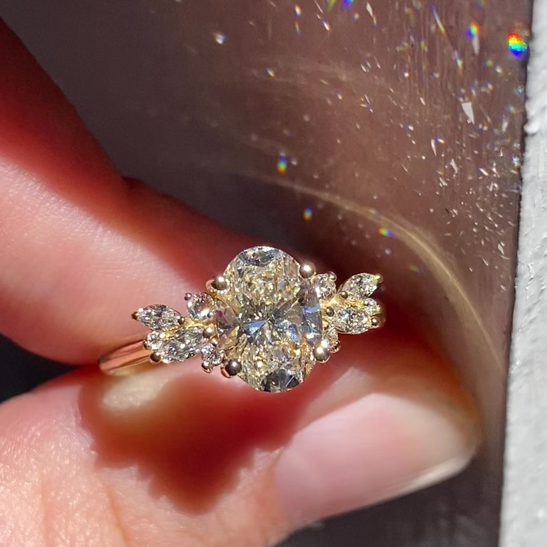 Blythe ~ Oval Cut Cluster Ring