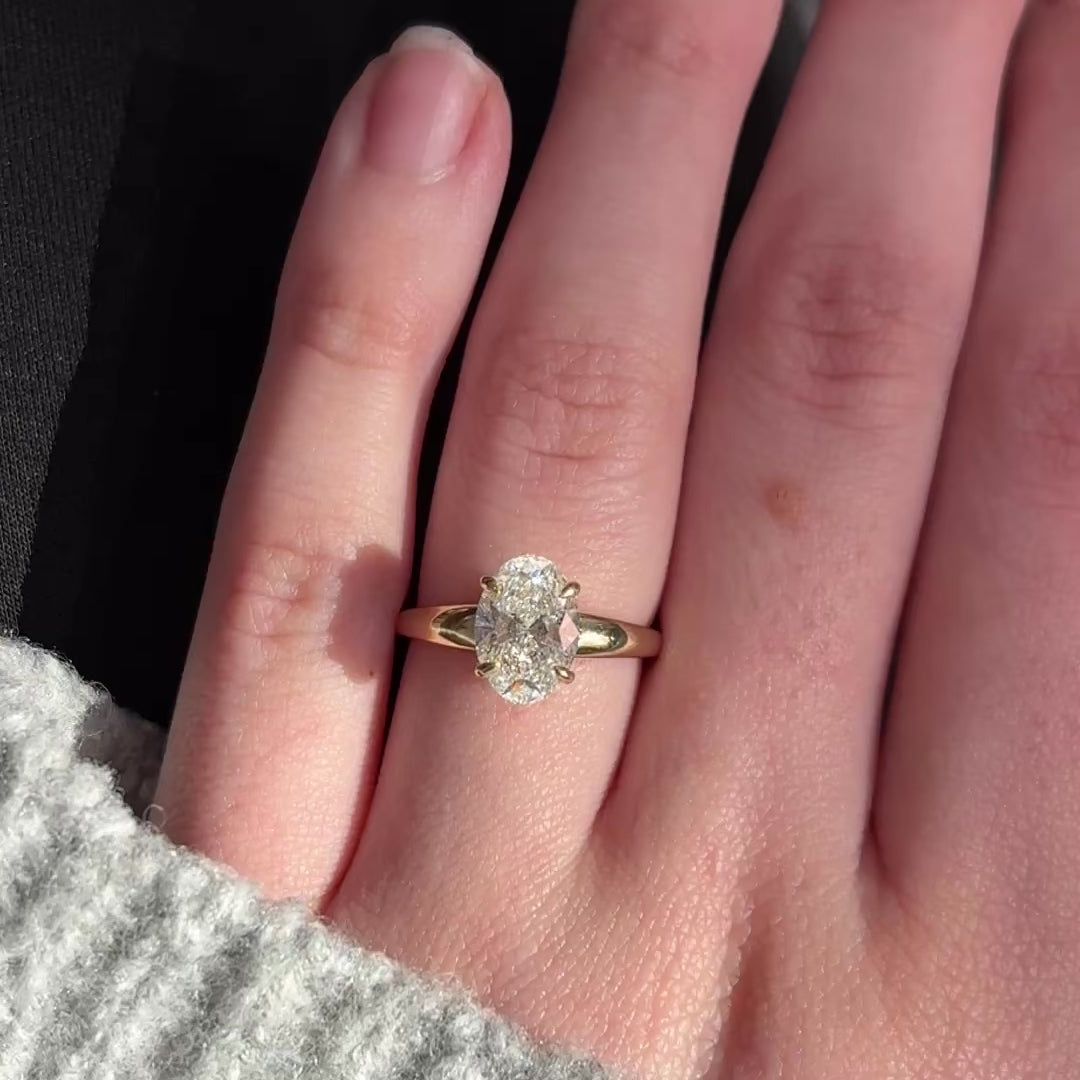 Proposal Ready ~ Carla 2.01ct Lab Grown Oval Cut Engagement Ring