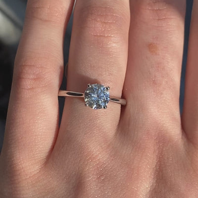 Proposal Ready ~ Grace 6.5mm Round Brilliant Moissanite Engagement Ring