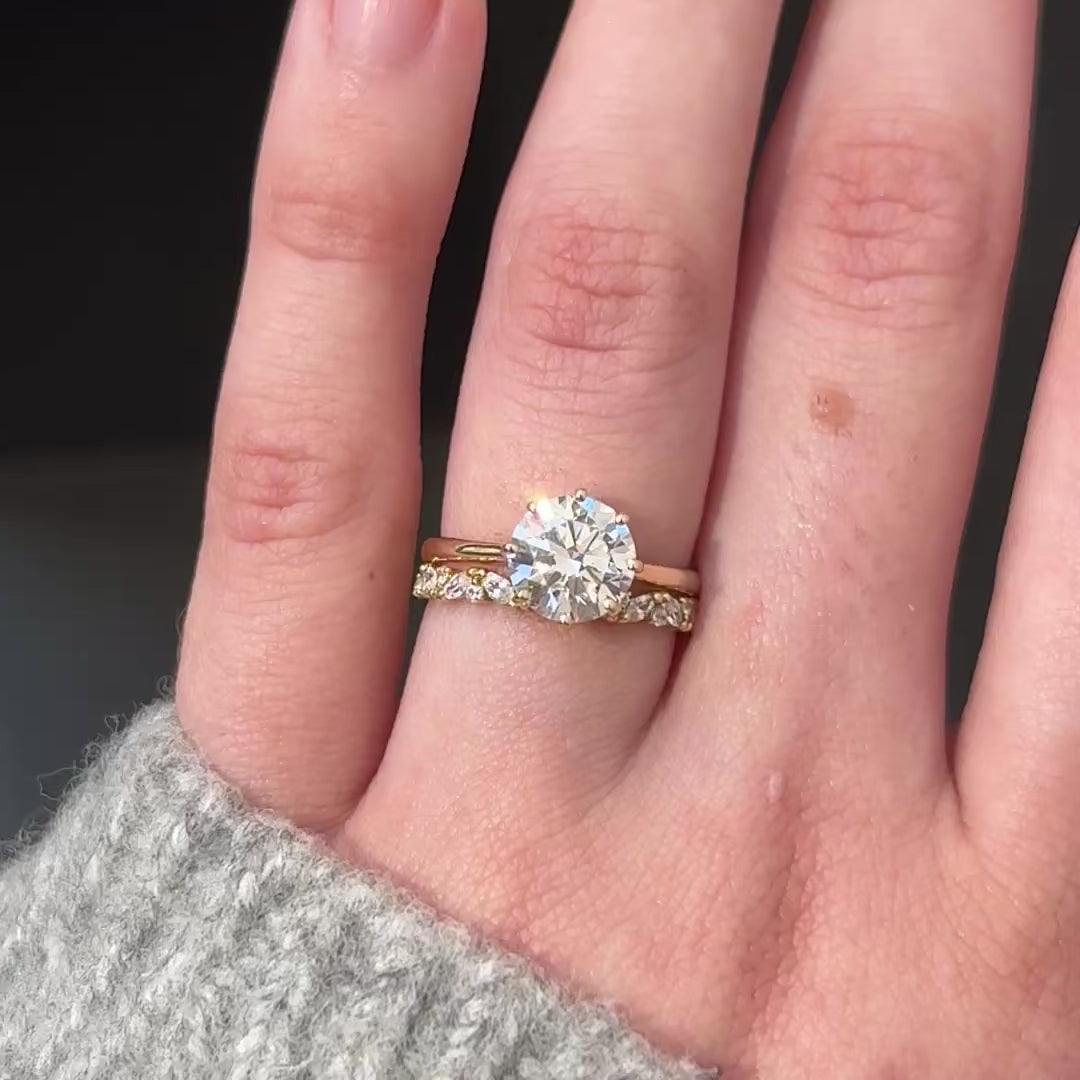 Proposal Ready ~ Annabelle 2.10ct Lab Grown Round Brilliant Cut Engagement Ring