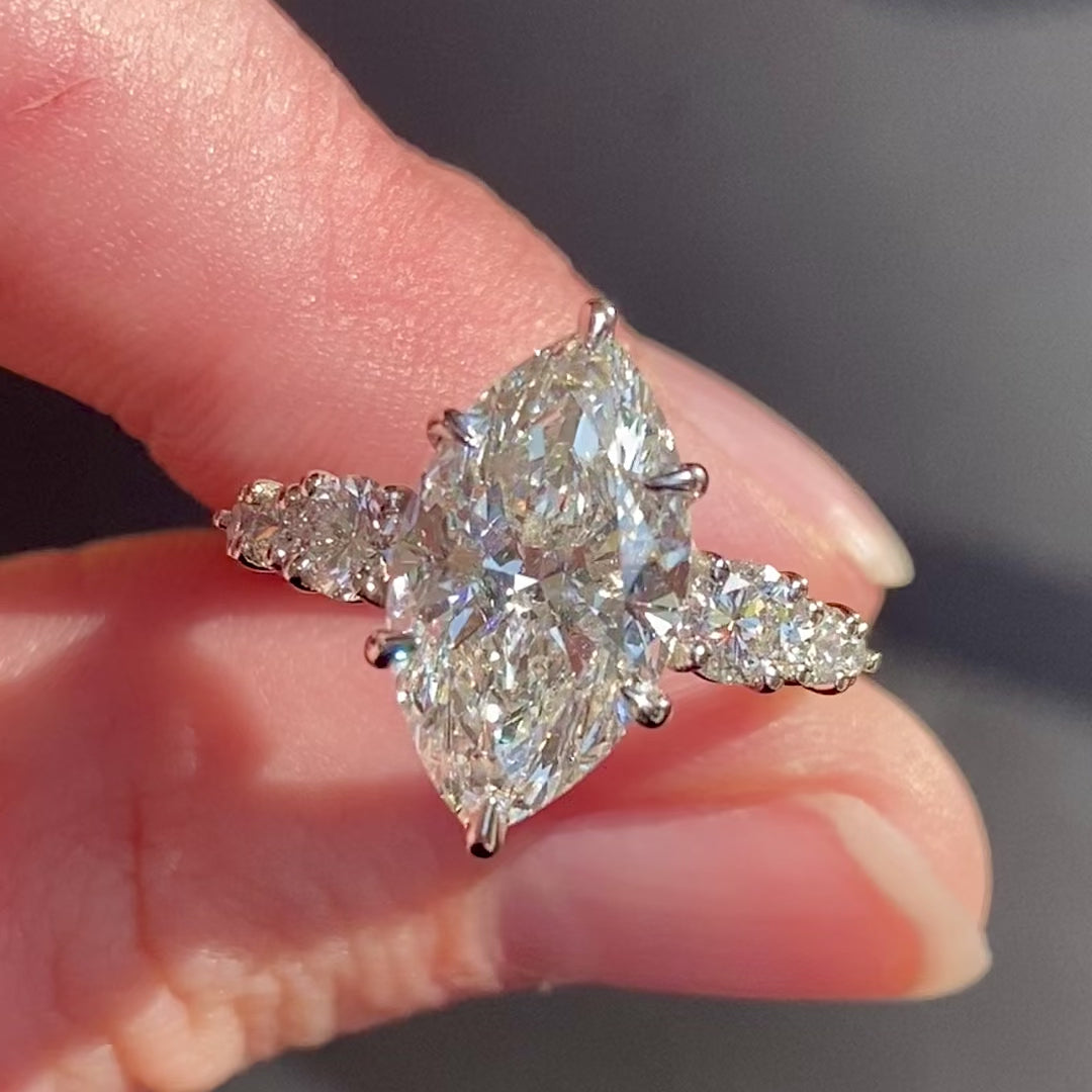 Zoey ~ Side Stone Ring
