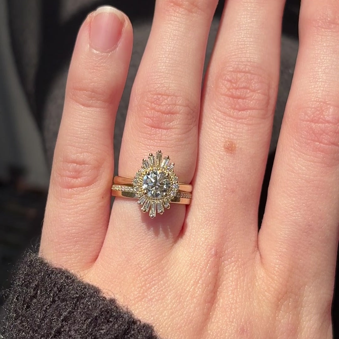 Valentina ~ Baguette Halo Ring