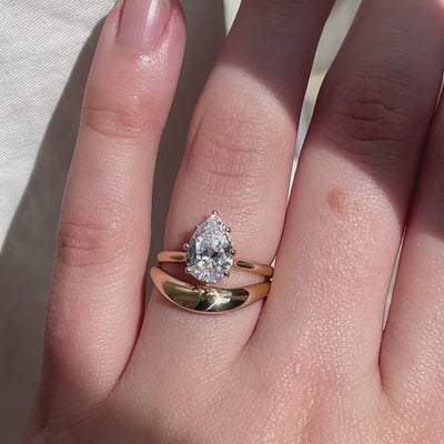 Blair ~ Domed Curved Wedding Band