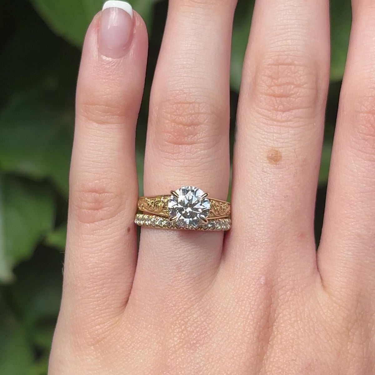 Seraphina ~ Engraved Engagement Ring