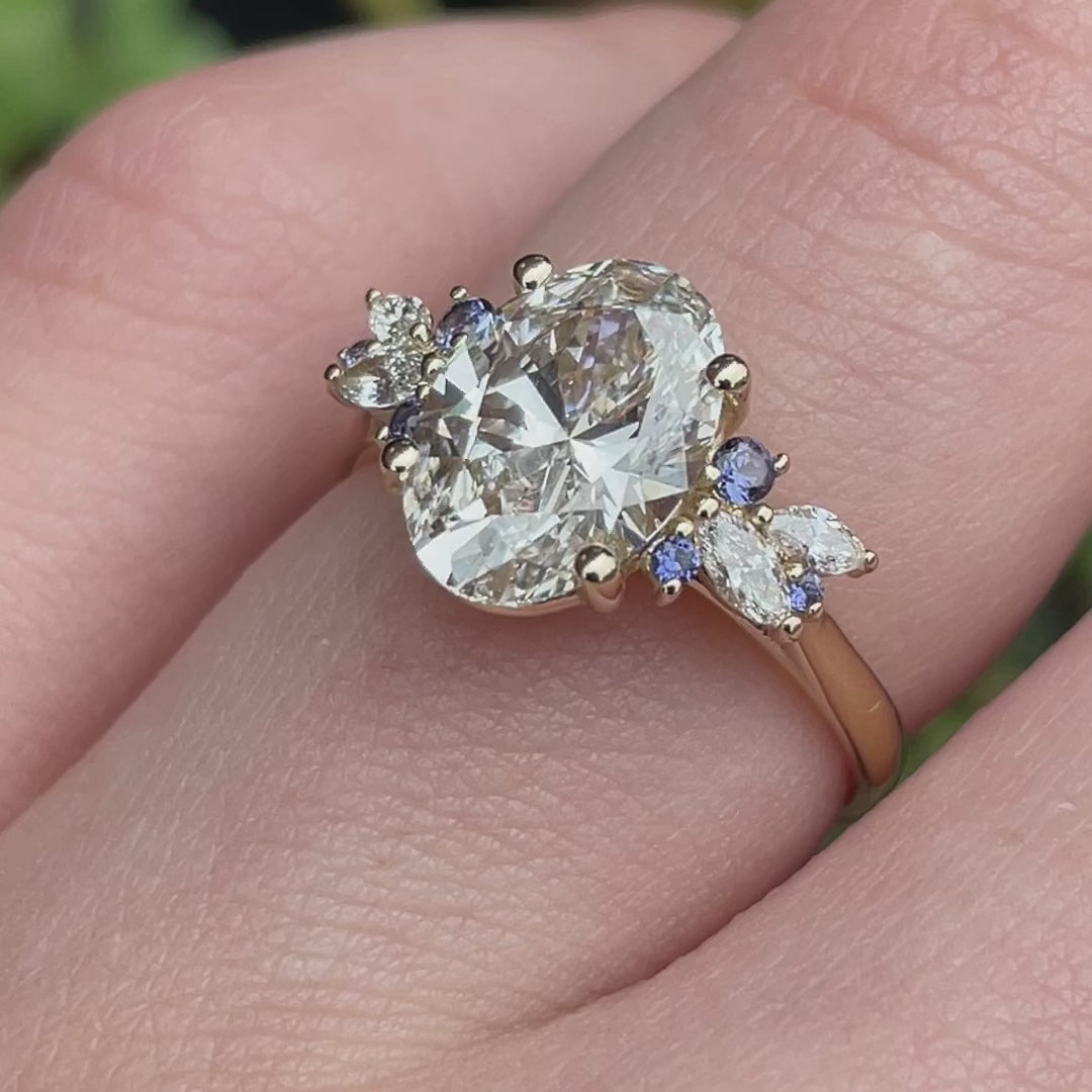 Blythe ~ Oval Cut Cluster Ring