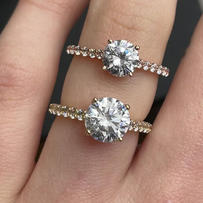 Avril ~ Diamond Side Stone Ring