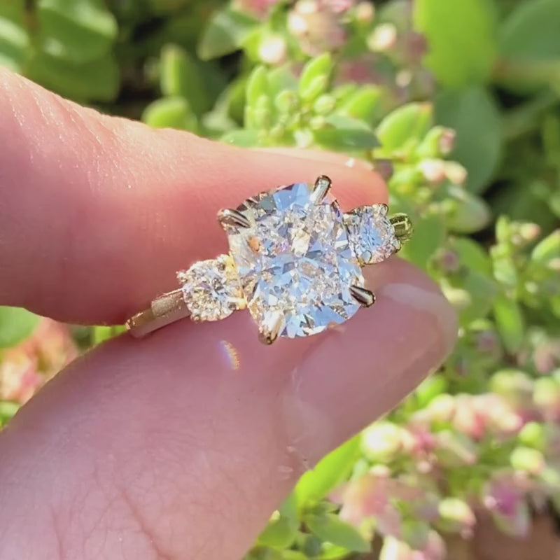 Abigail ~ Oval Three-Stone Ring