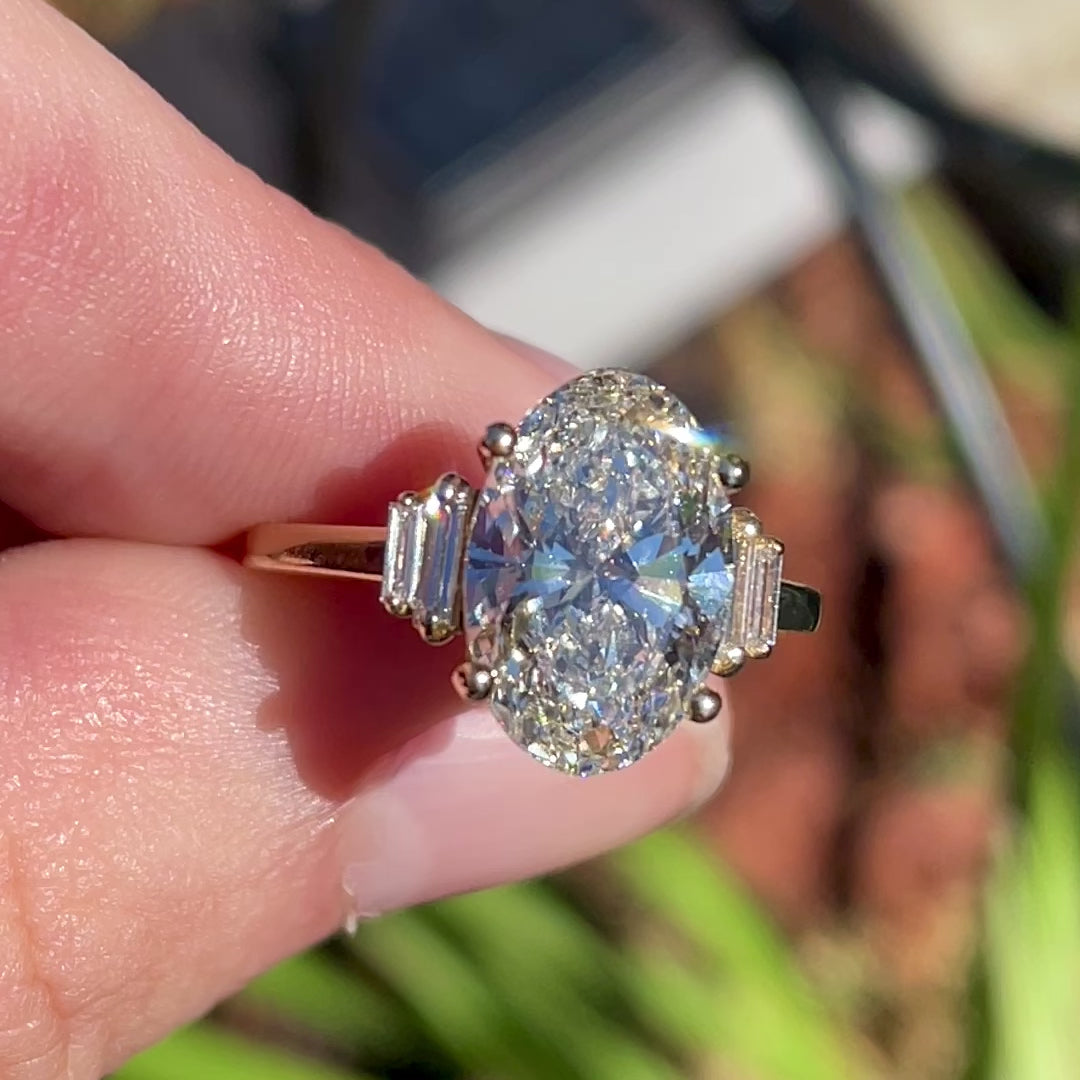 Kinsley ~ Oval Baguette Diamond Ring