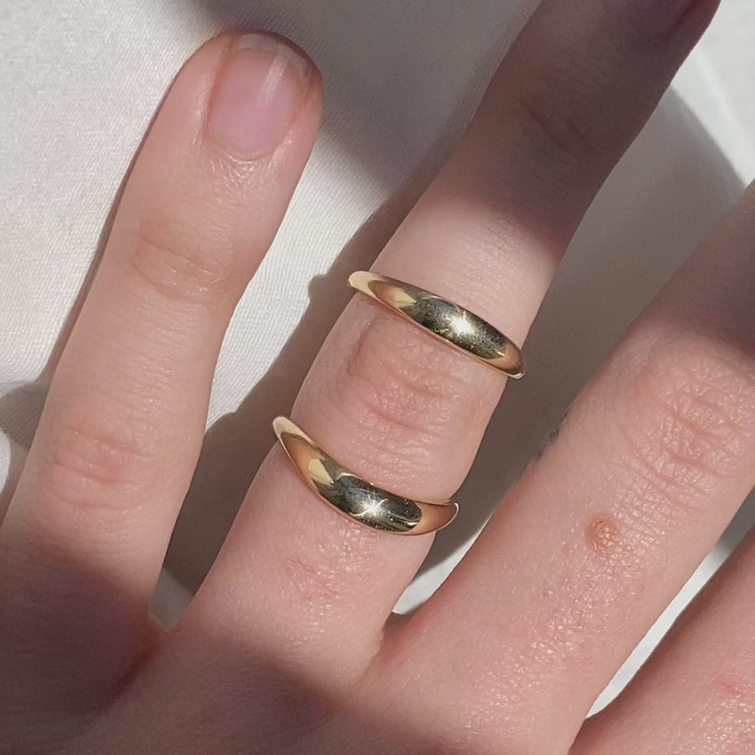 Blair ~ Domed Curved Wedding Band