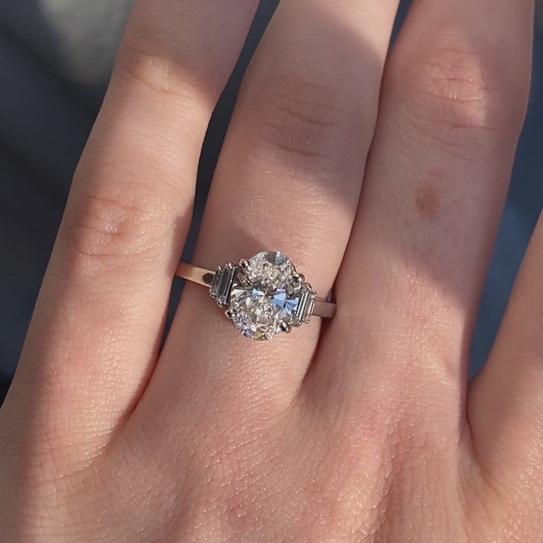 Kinsley ~ Oval Baguette Diamond Ring