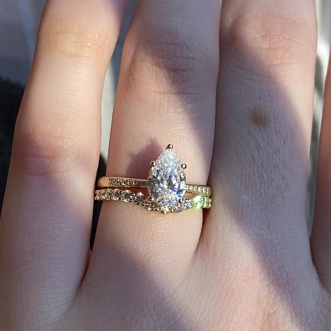 Brooke ~ Curved Diamond Ring