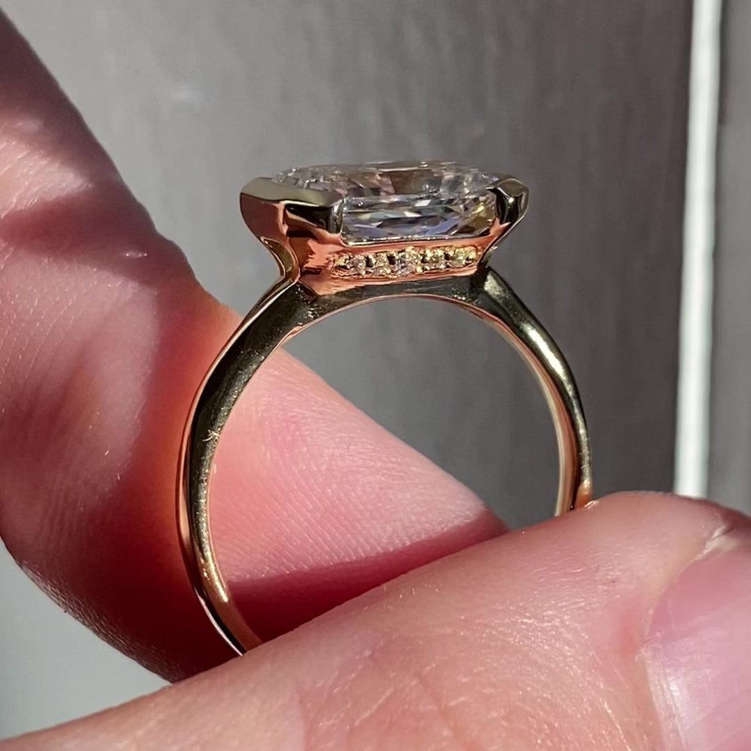 Frankie ~ Half Bezel Ring