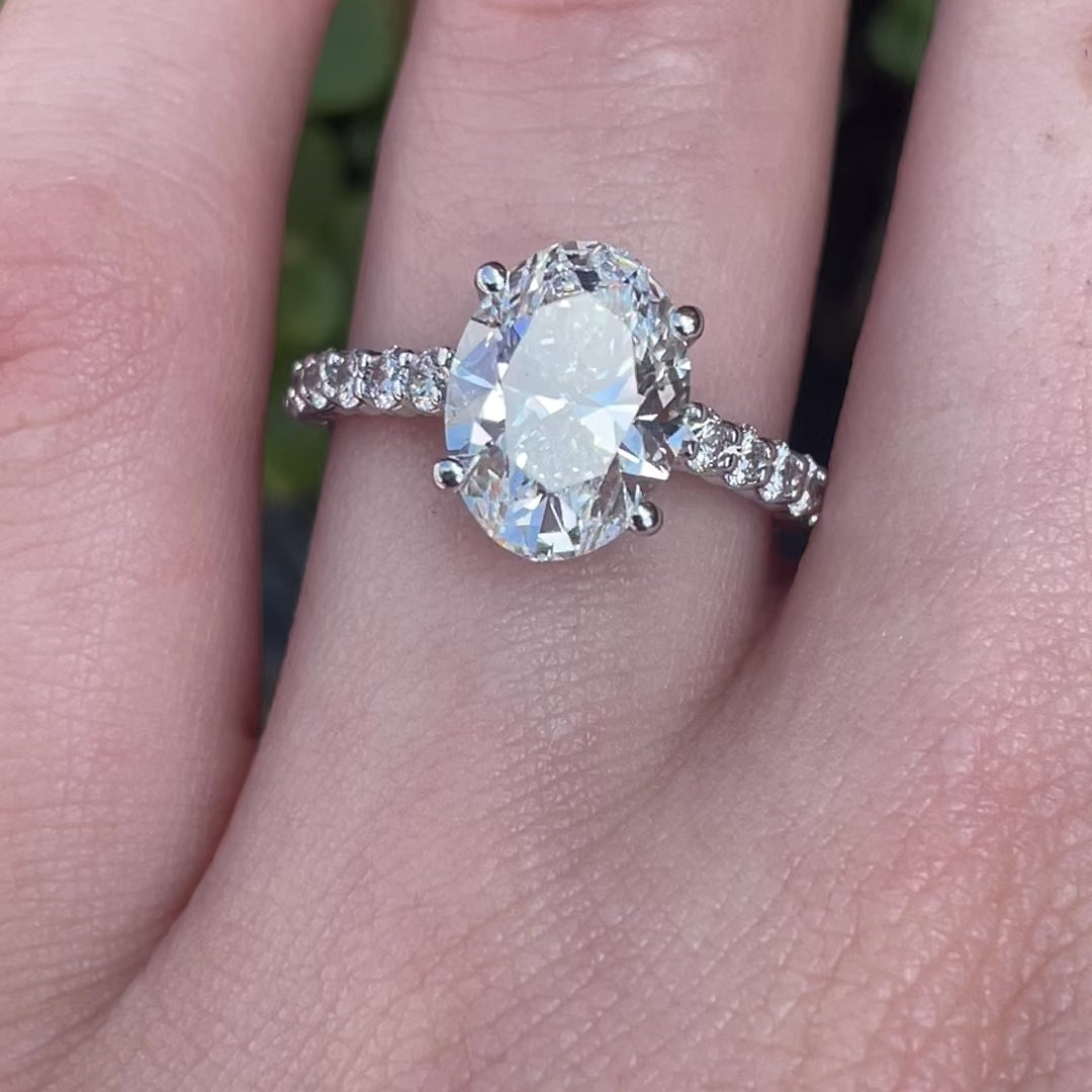 Avril ~ Diamond Side Stone Ring