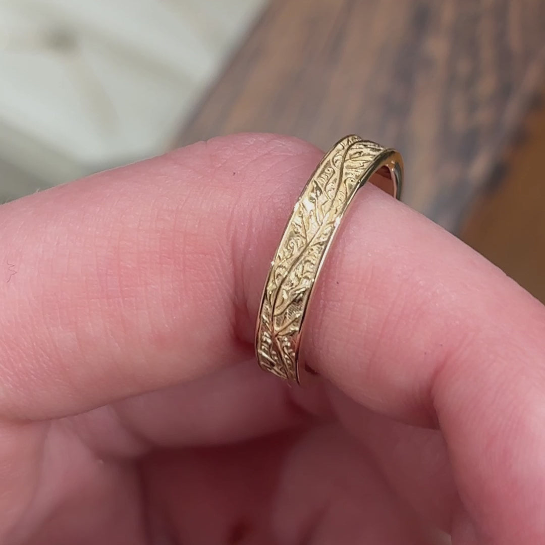 Custom Leaf and Vine Band