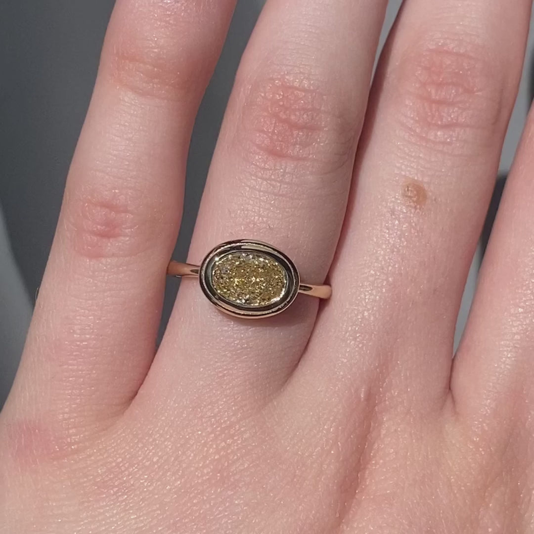 Custom Yellow Diamond with a Double Bezel