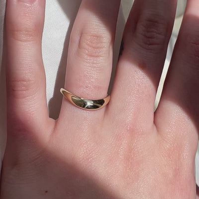 Blair ~ Domed Curved Wedding Band