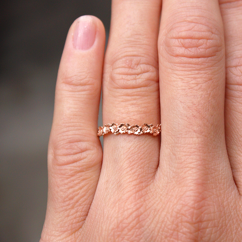 Rose 14K Rose Gold Eternity Band