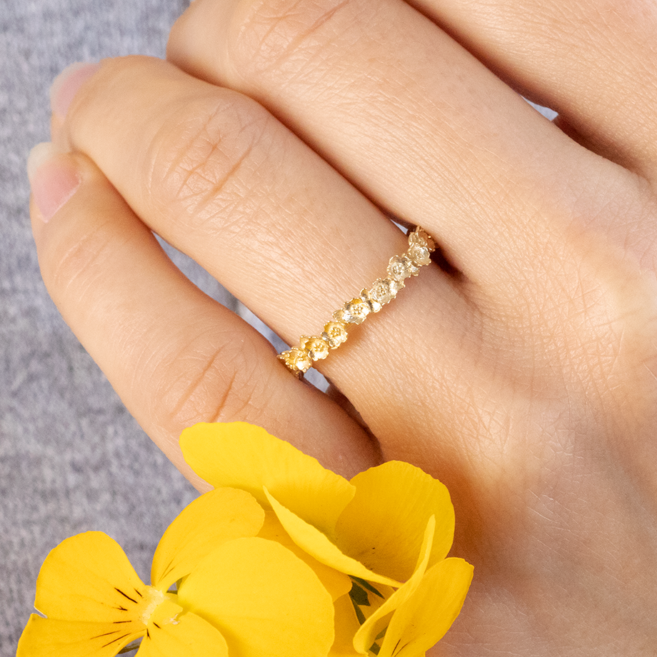 Rose Eternity Band - Yellow Gold