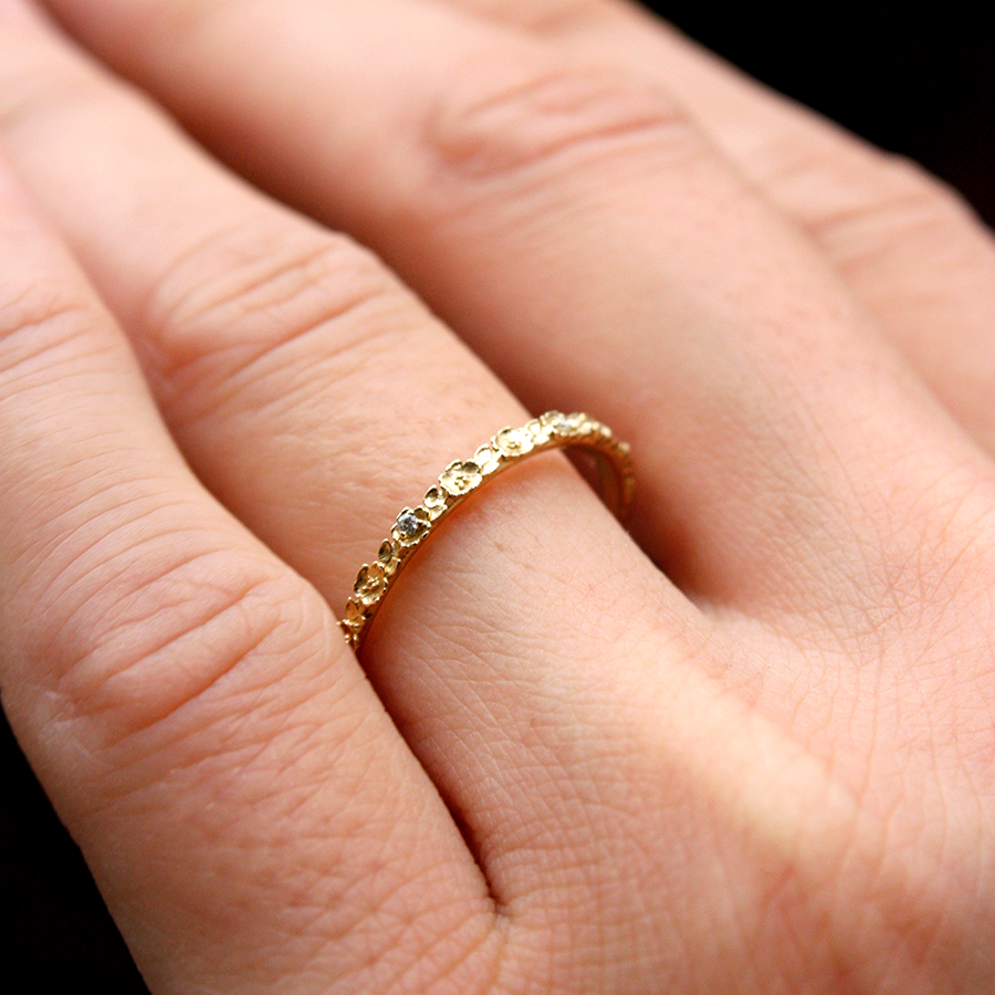 Rose Petite Diamond Stacking Band