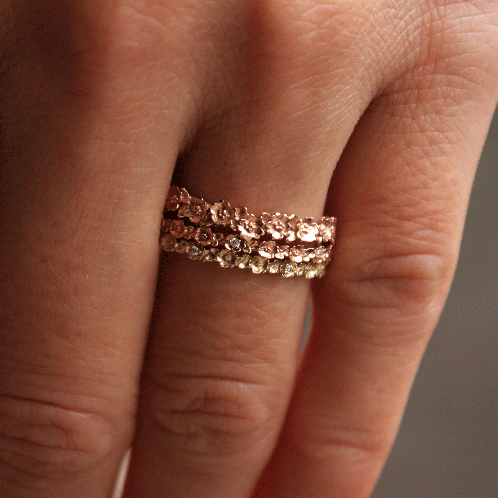 Rose Petite Diamond Stacking Band