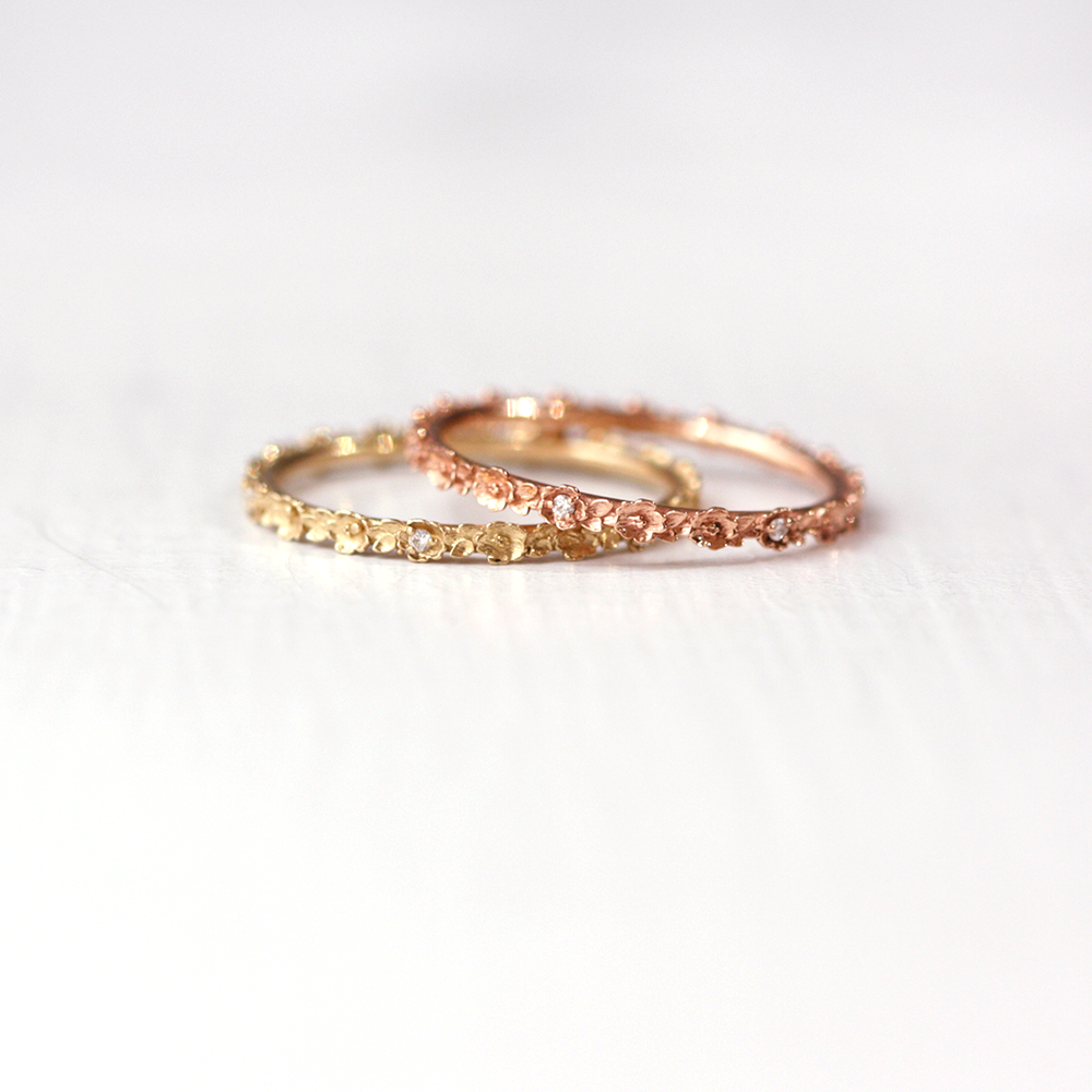 Rose Petite Diamond Stacking Band