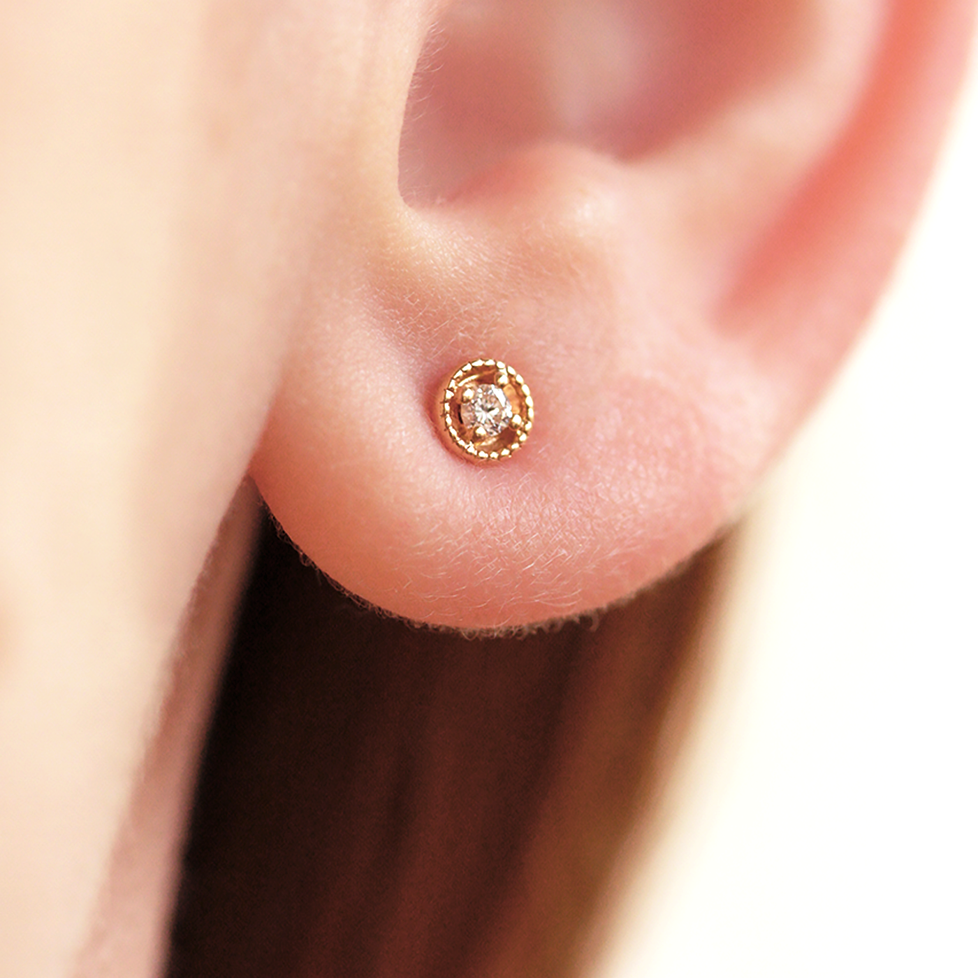Tiny Dot Diamond Earrings
